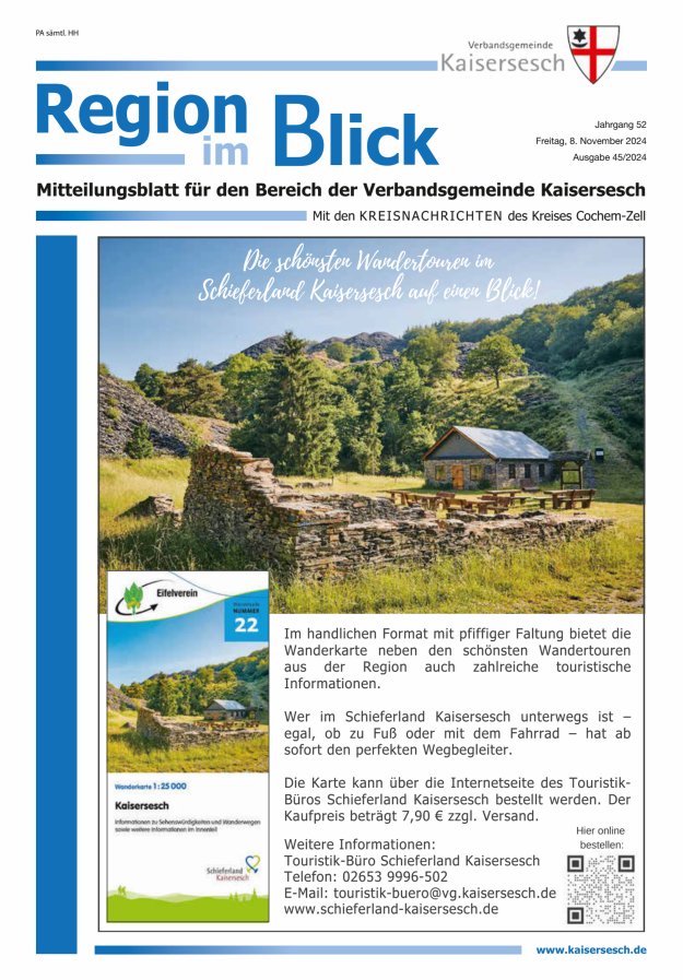 Region im Blick VG Kaisersesch Titelblatt 45/2024
