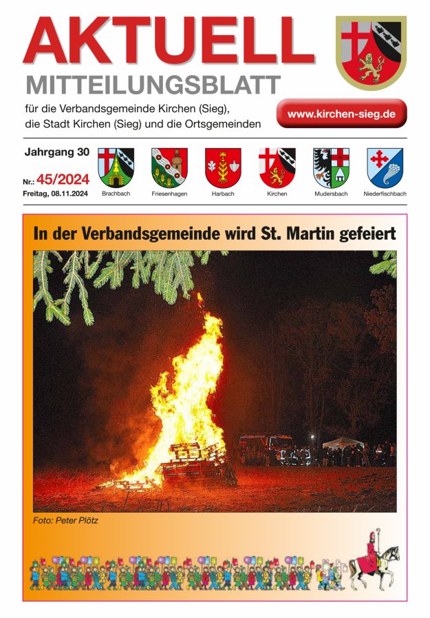 Aktuell - Mitteilungsblatt für die VG Kirchen (Sieg) Titelblatt 45/2024
