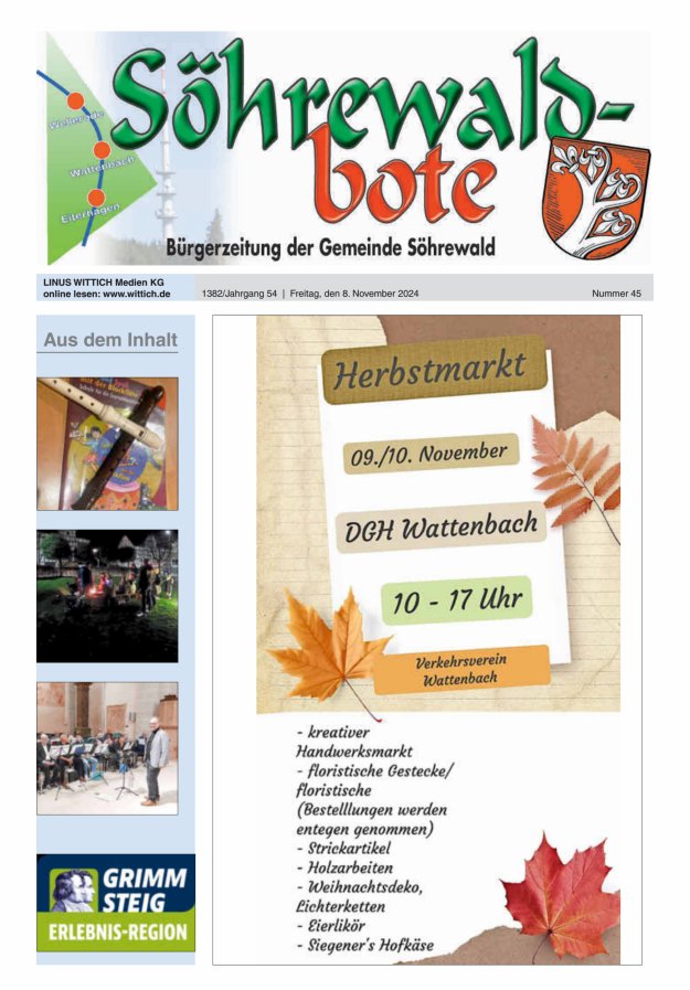 Söhrewaldbote Titelblatt 45/2024