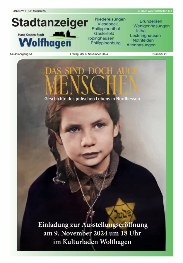 Wolfhager Stadtanzeiger Titelblatt 23/2024
