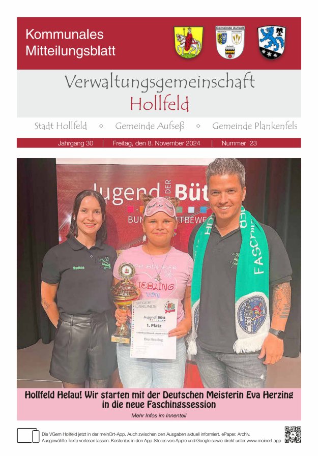 MB der Verwaltungsgemeinschaft Hollfeld  Titelblatt 23/2024