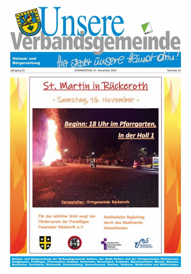 Unsere Verbandsgemeinde Selters Ww Titelblatt 45/2024