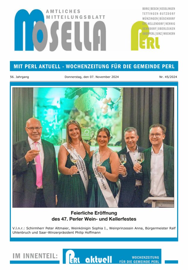 Mosella Perl Titelblatt 45/2024