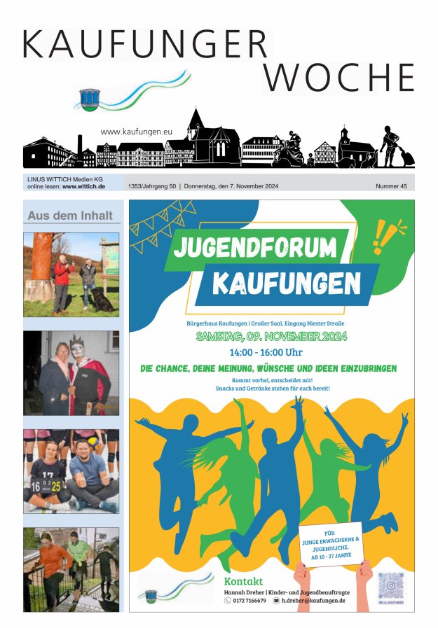 Kaufunger Woche Titelblatt 45/2024