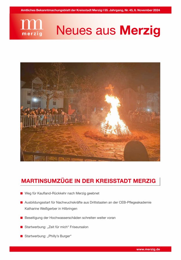 Neues aus Merzig Titelblatt 45/2024