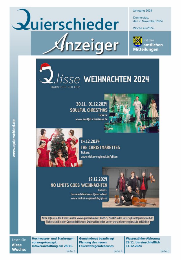 Quierschieder Anzeiger Titelblatt 45/2024
