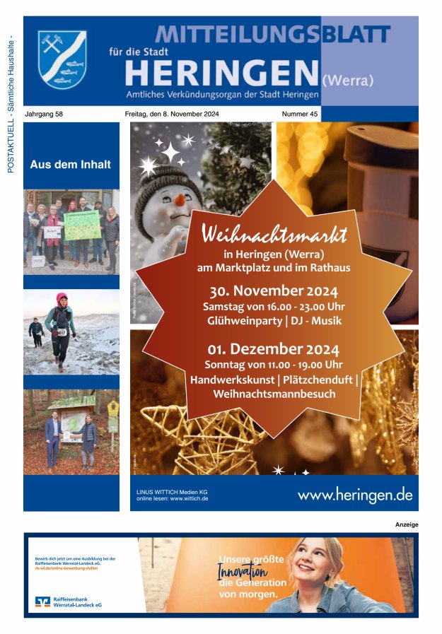 Mitteilungsblatt Heringen Titelblatt 45/2024