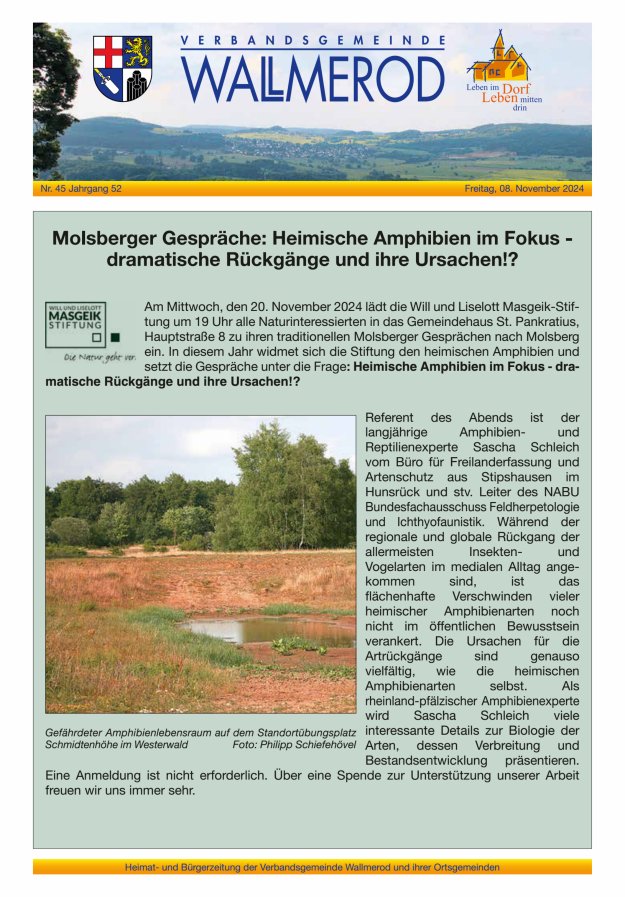 Wir über uns - Verbandsgemeinde Wallmerod Titelblatt 45/2024
