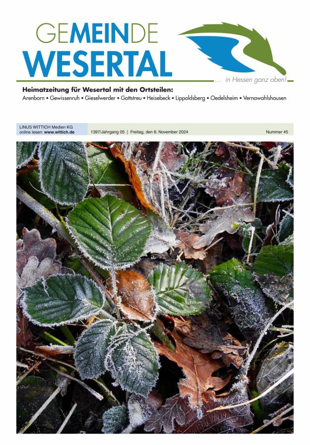 Wesertal Titelblatt 45/2024