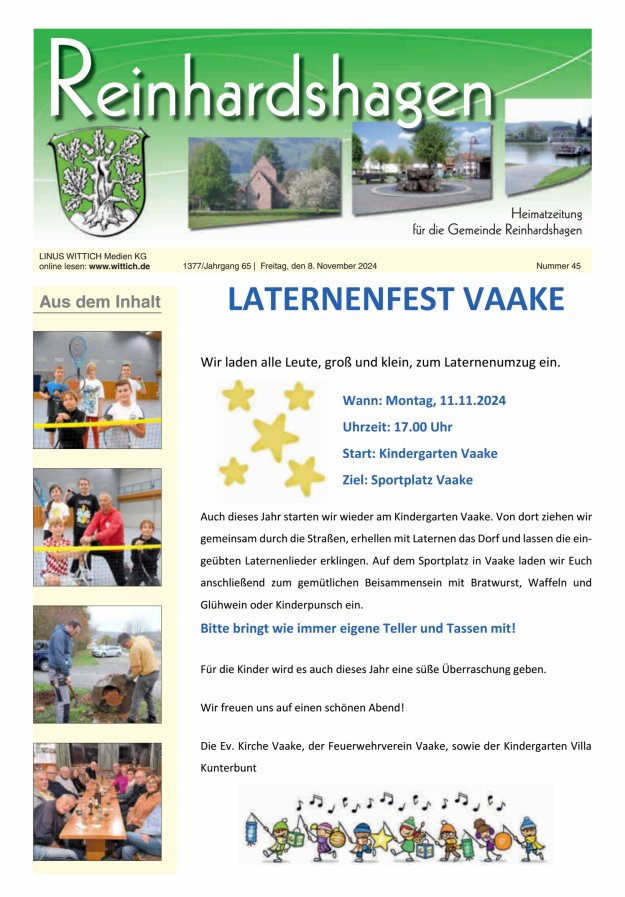 Unser Blättchen Titelblatt 45/2024