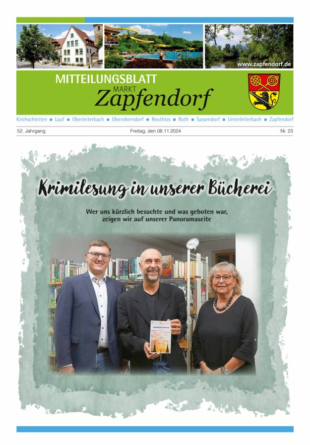 Mitteilungsblatt Markt Zapfendorf Titelblatt 23/2024