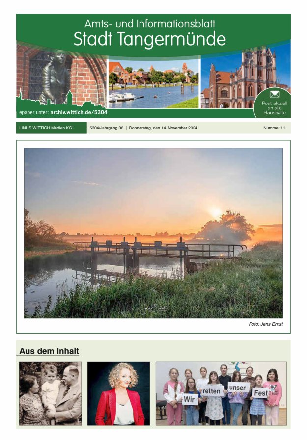 Tangermünde Titelblatt 11/2024