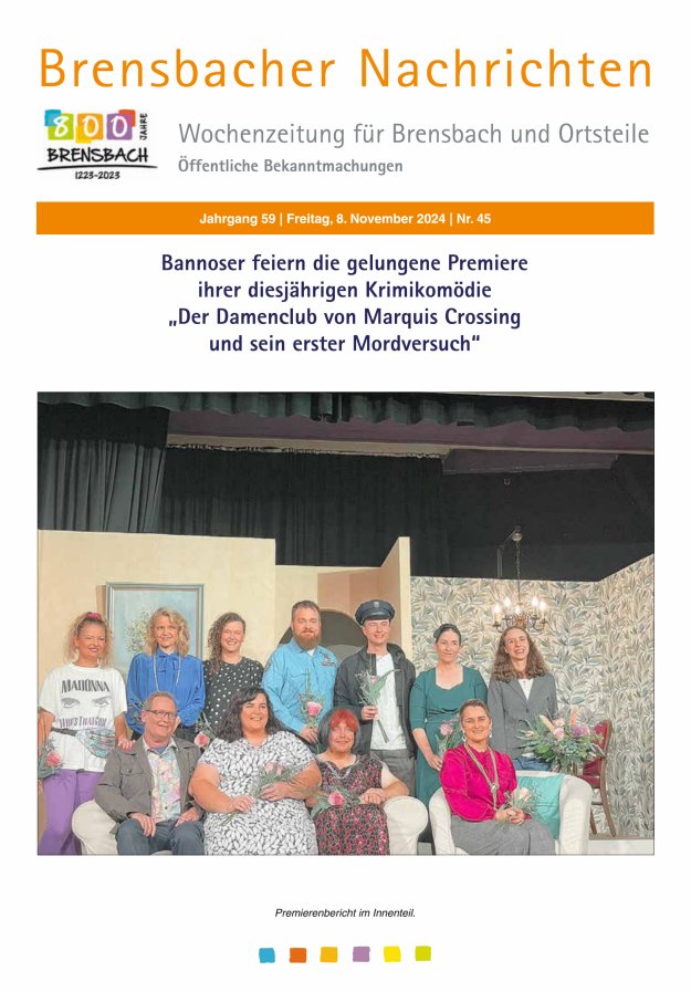 Brensbacher Nachrichten Titelblatt 45/2024