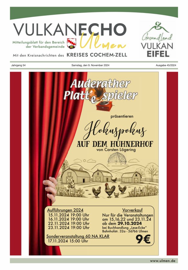 Vulkan Echo VG Ulmen Titelblatt 45/2024