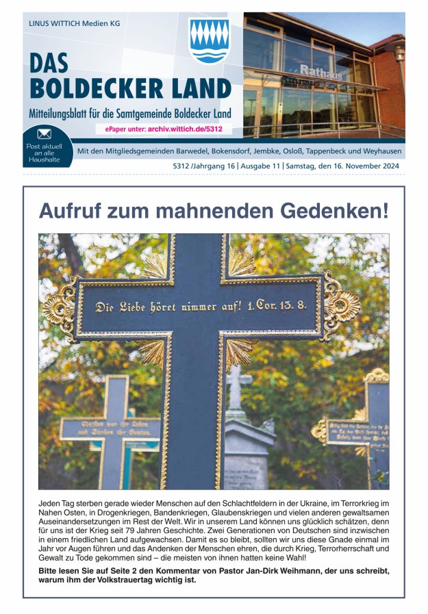 Samtgemeinde Boldecker Land Titelblatt 11/2024