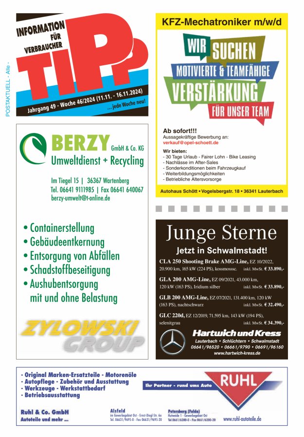 Tipp Vogelsberg Titelblatt 46/2024