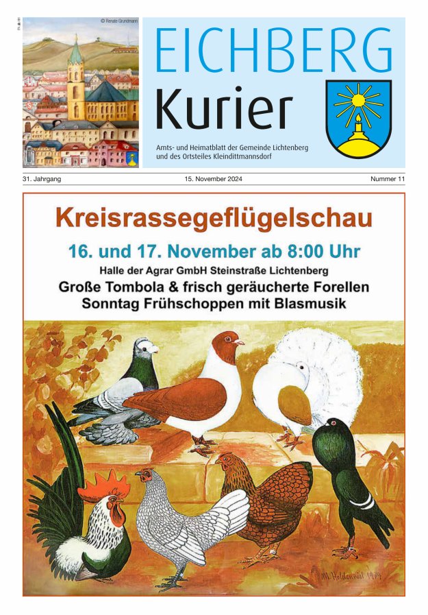 Eichberg-Kurier - Amts- und Heimatblatt der Gemeinde Lichtenberg Titelblatt 11/2024