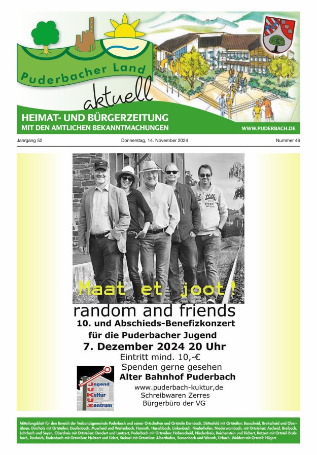 Puderbacher Land aktuell Titelblatt 46/2024