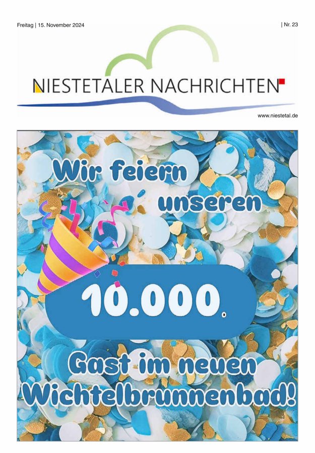 Niestetaler Nachrichten Titelblatt 23/2024