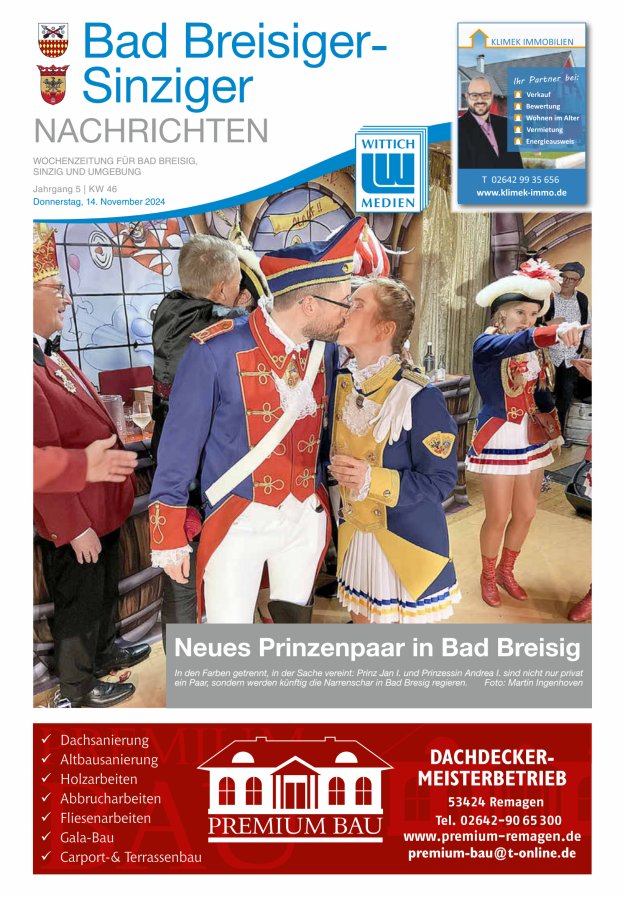 Bad Breisiger-Sinziger Nachrichten Titelblatt 46/2024
