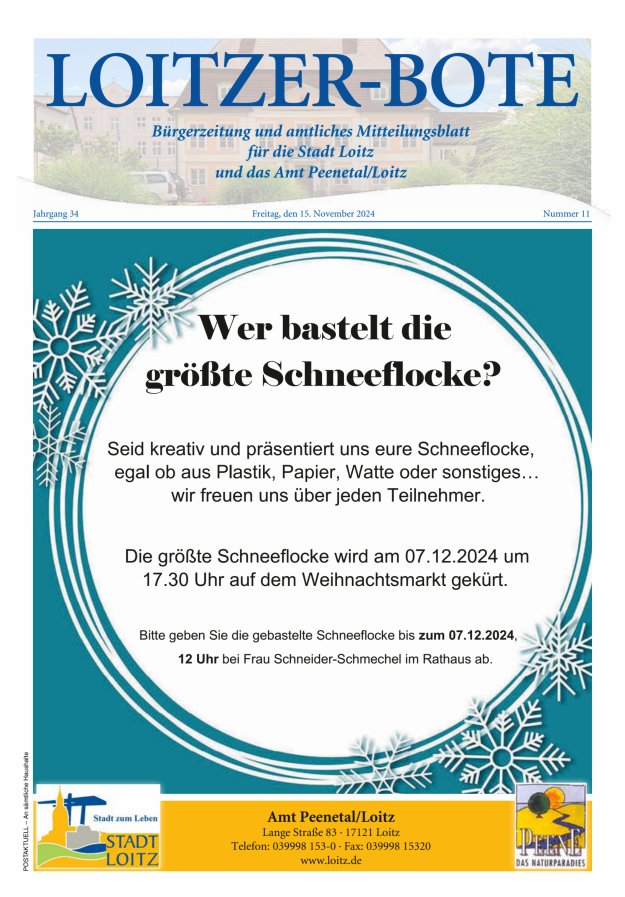 Loitzer Bote Titelblatt 11/2024