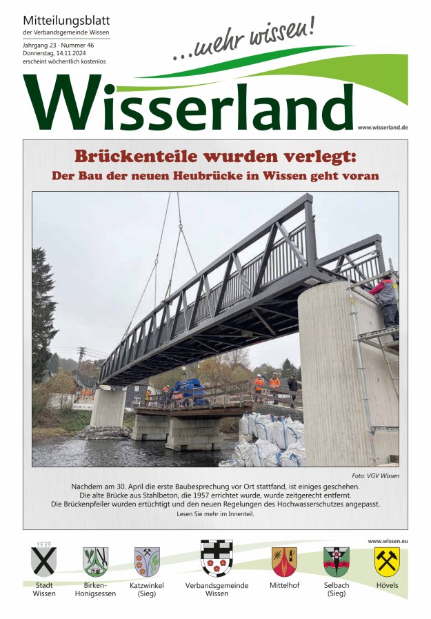 Mitteilungsblatt Wissen - Wisserland...mehr wissen! Titelblatt 46/2024