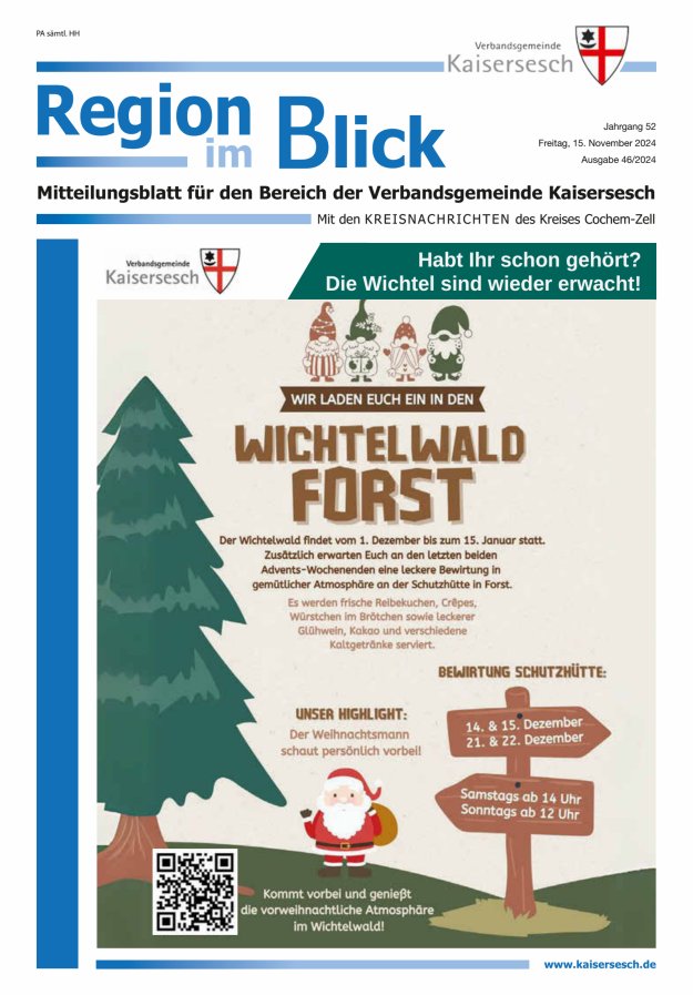 Region im Blick VG Kaisersesch Titelblatt 46/2024