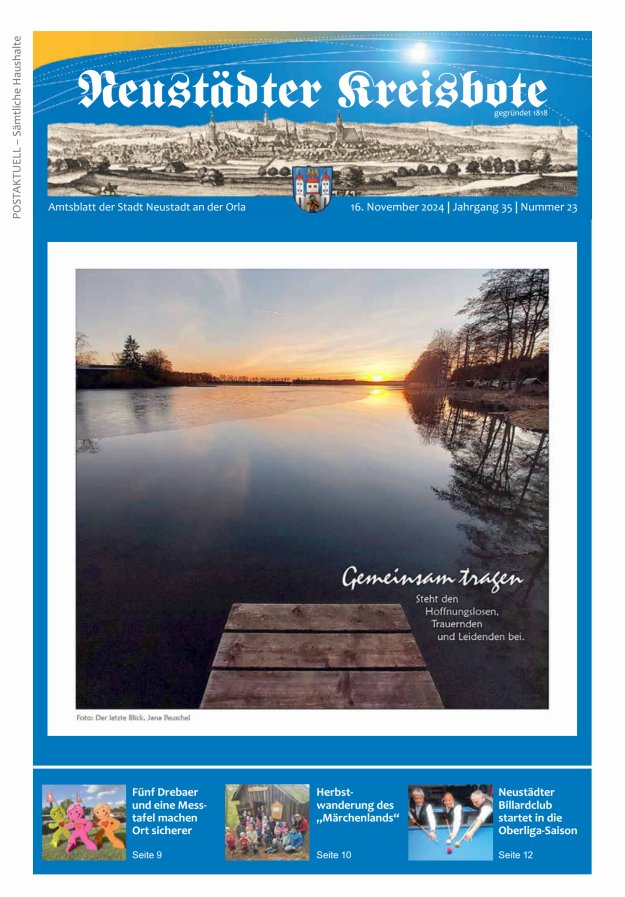 Neustädter Kreisbote Titelblatt 23/2024