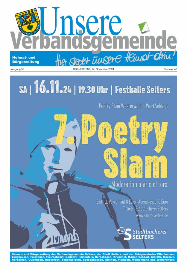 Unsere Verbandsgemeinde Selters Ww Titelblatt 46/2024