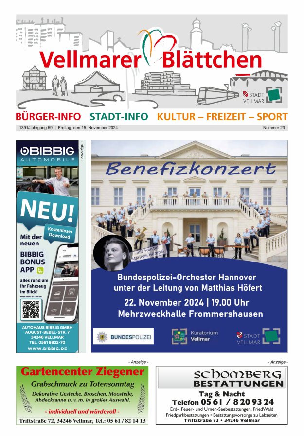 Vellmarer Blättchen Titelblatt 23/2024