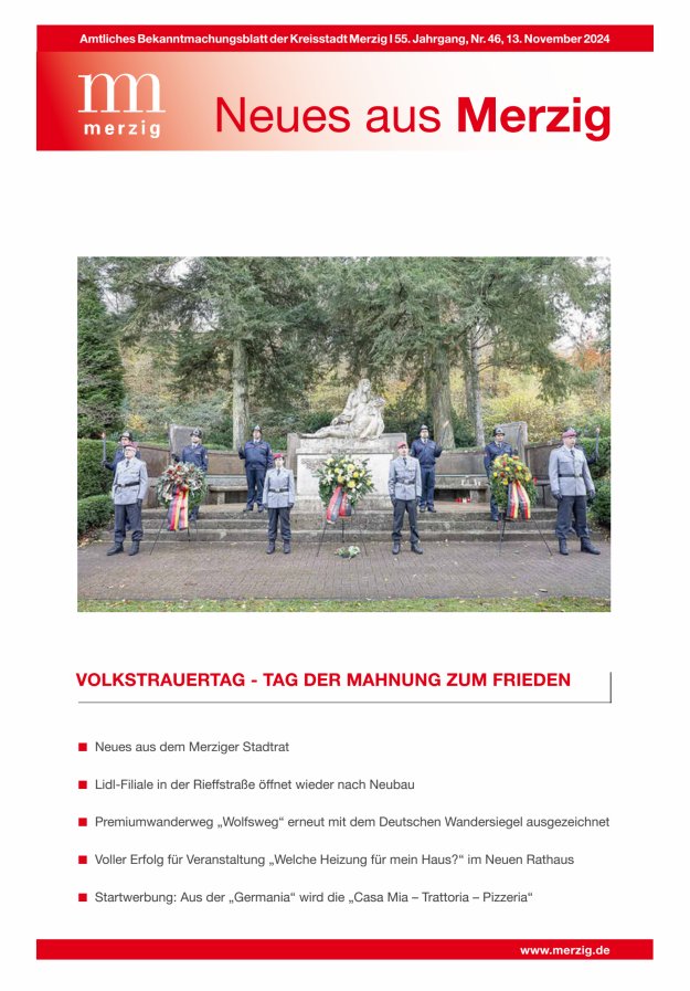 Neues aus Merzig Titelblatt 46/2024