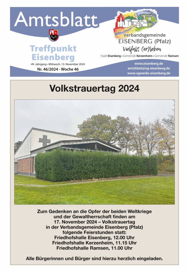 Treffpunkt Eisenberg Titelblatt 46/2024