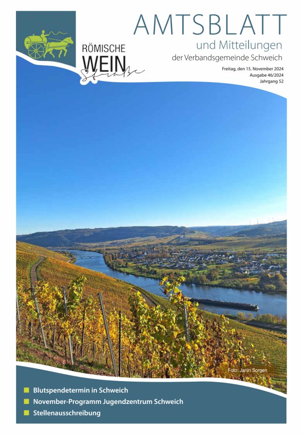 Amtsblatt VG Schweich Titelblatt 46/2024