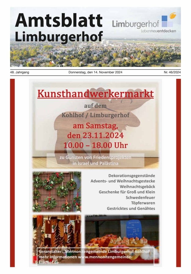 Amtsblatt Limburgerhof Titelblatt 46/2024