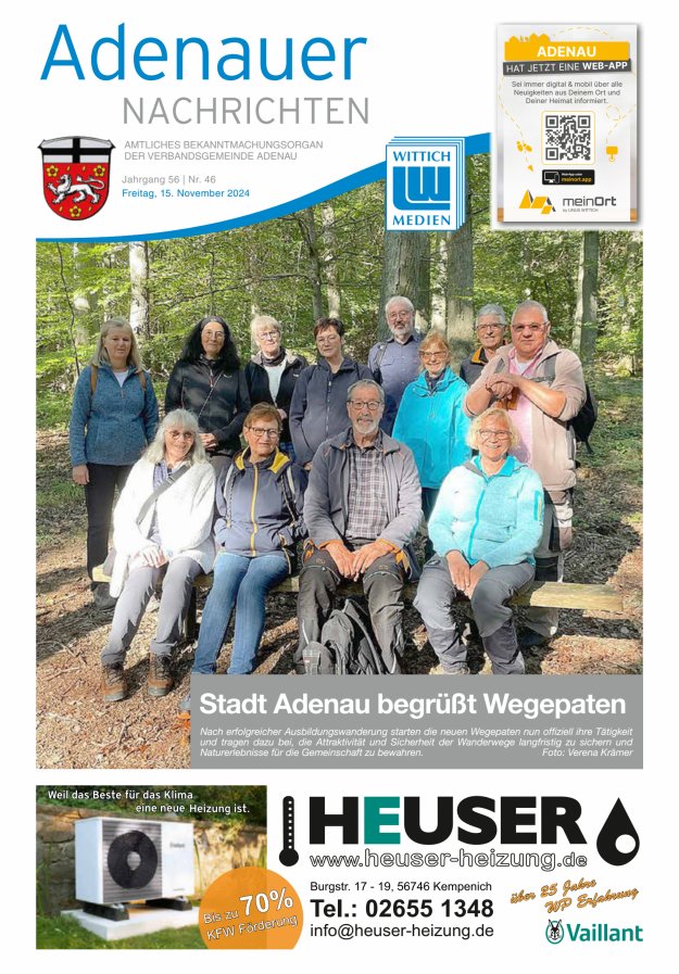 Adenauer Nachrichten Titelblatt 46/2024