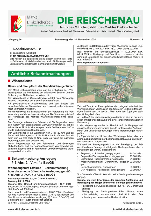 Die Reischenau Titelblatt 23/2024