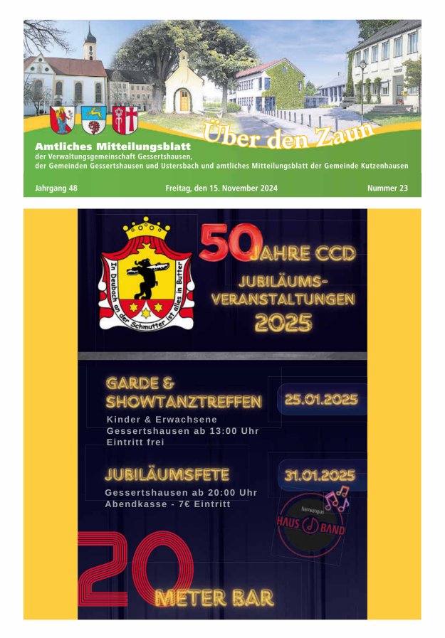Über den Zaun Titelblatt 23/2024