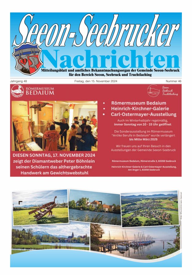 Seeon-Seebrucker Nachrichten Titelblatt 46/2024