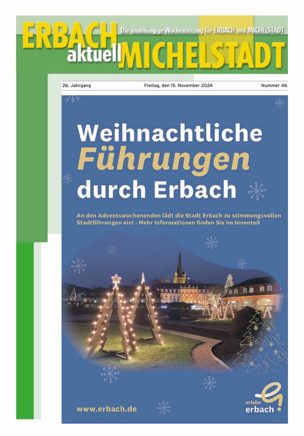 Erbach-Michelstadt aktuell Titelblatt 46/2024