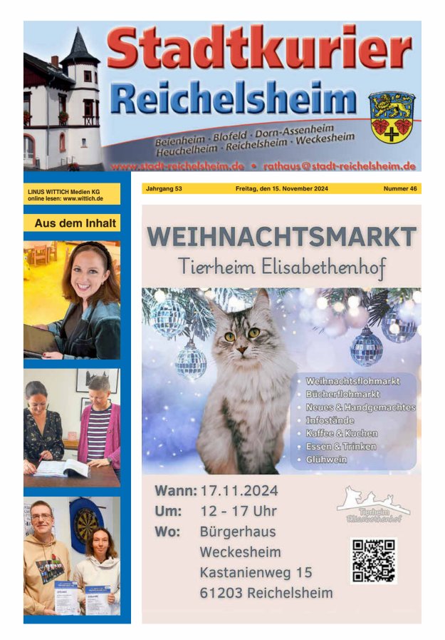 Stadtkurier Reichelsheim Titelblatt 46/2024