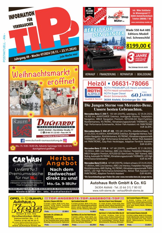 Tipp Vogelsberg Titelblatt 47/2024