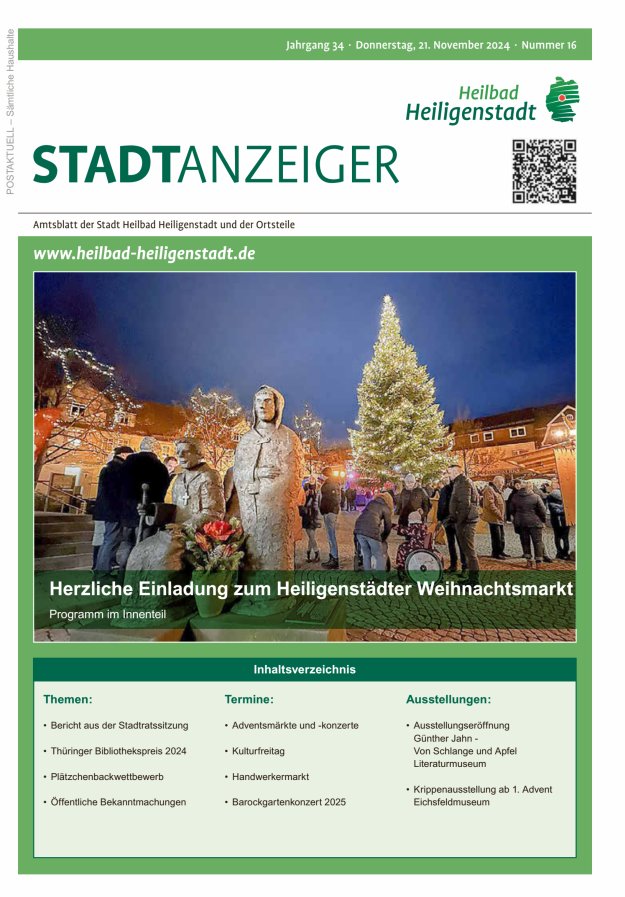 Heiligenstadt Anzeiger Titelblatt 16/2024