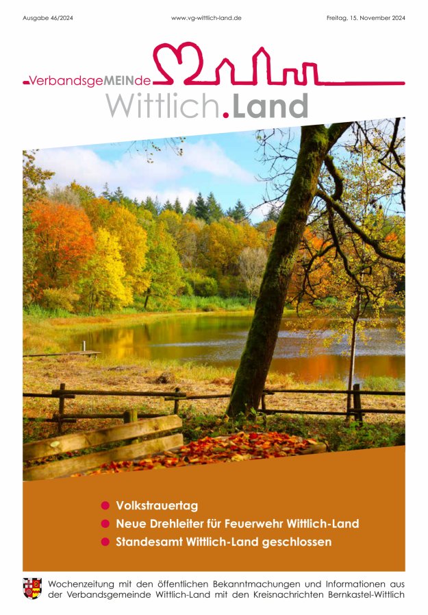 Mein Wittlich.Land Titelblatt 46/2024