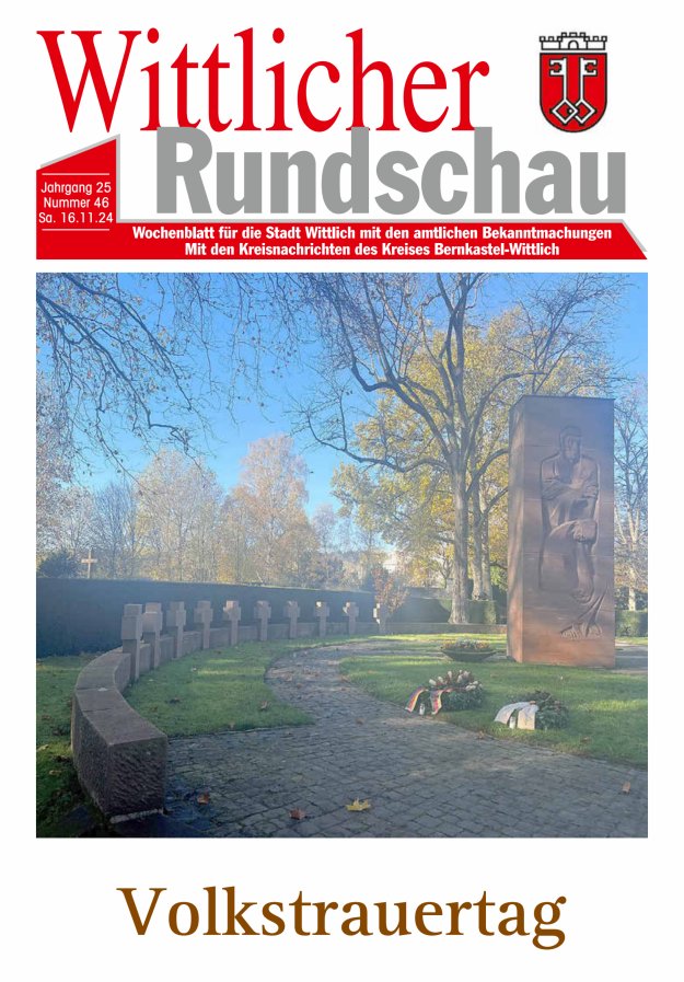 Wittlicher Rundschau Titelblatt 46/2024