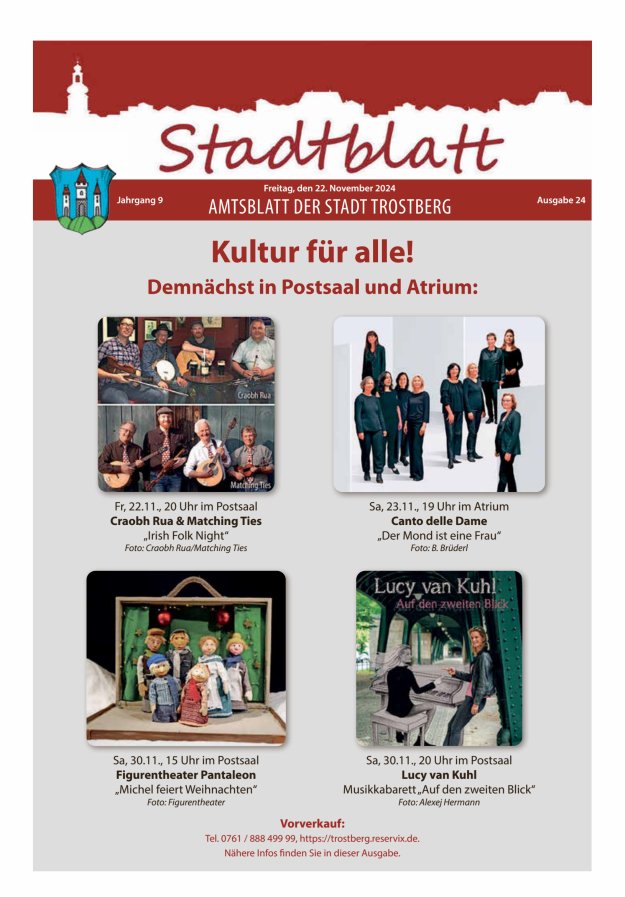 Stadtblatt Trostberg an der Alz Titelblatt 24/2024
