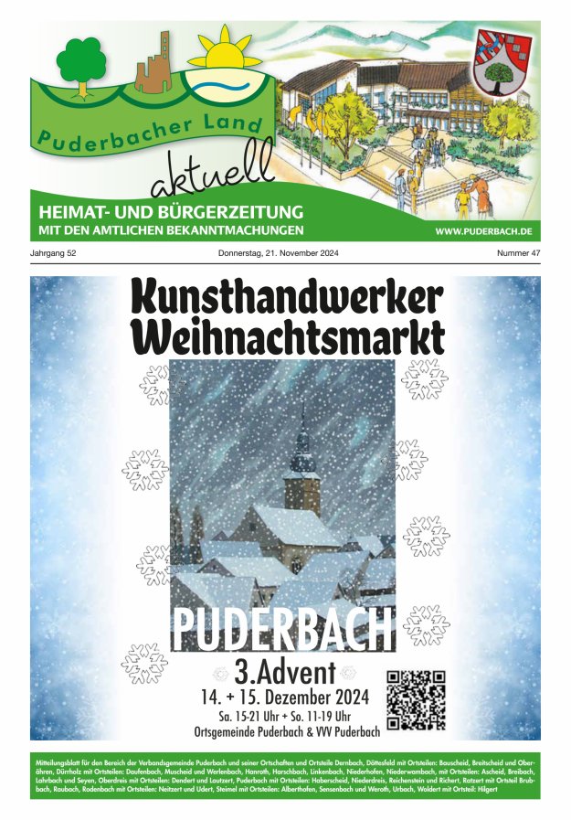Puderbacher Land aktuell Titelblatt 47/2024