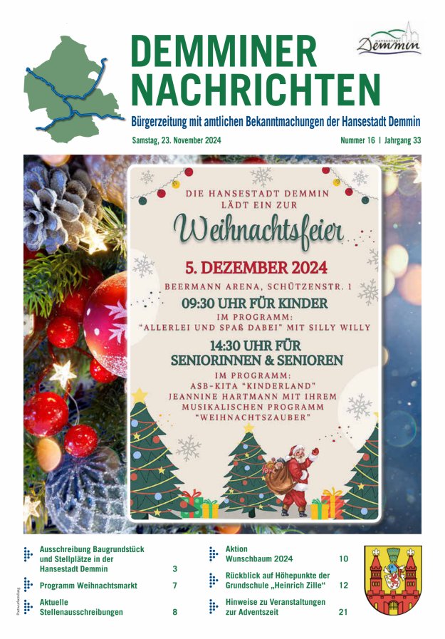 Demminer Nachrichten Titelblatt 16/2024