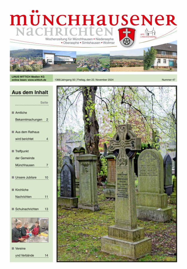 Münchhausener Nachrichten Titelblatt 47/2024