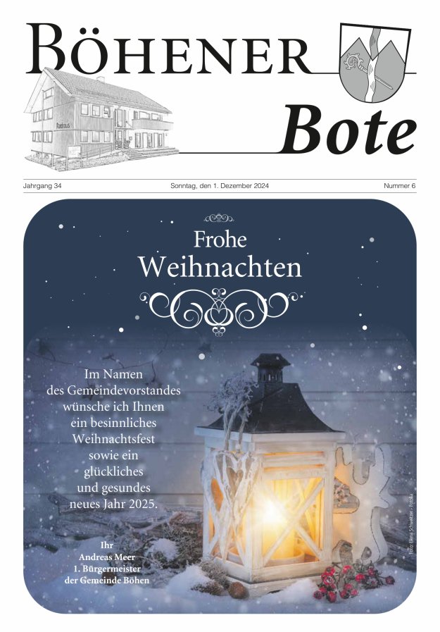 Böhener Bote Titelblatt 06/2024