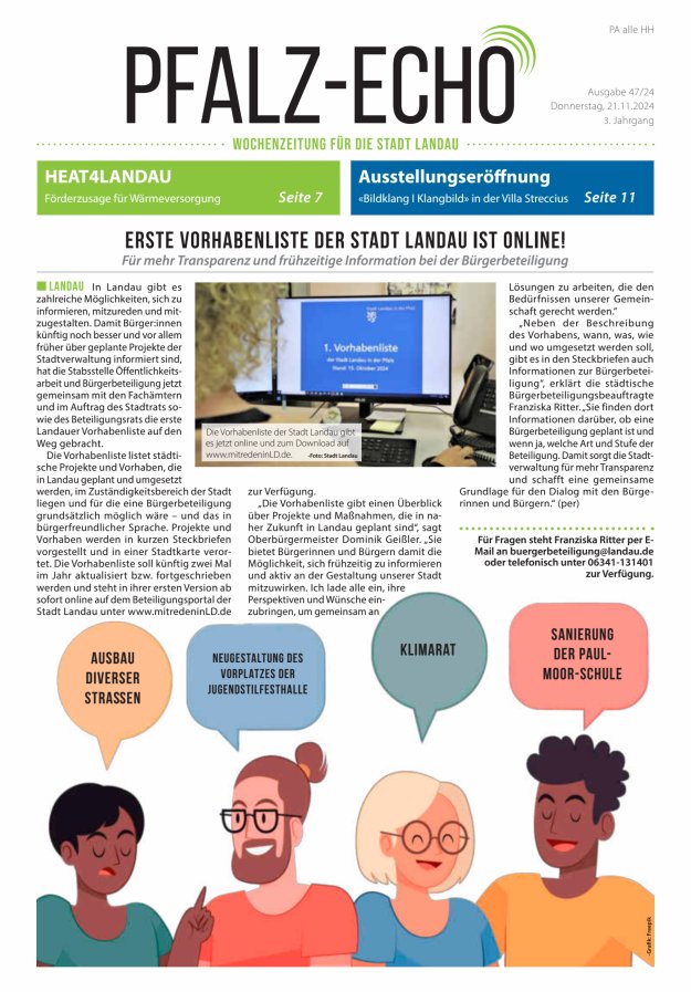 Pfalz-Echo Titelblatt 44/2024